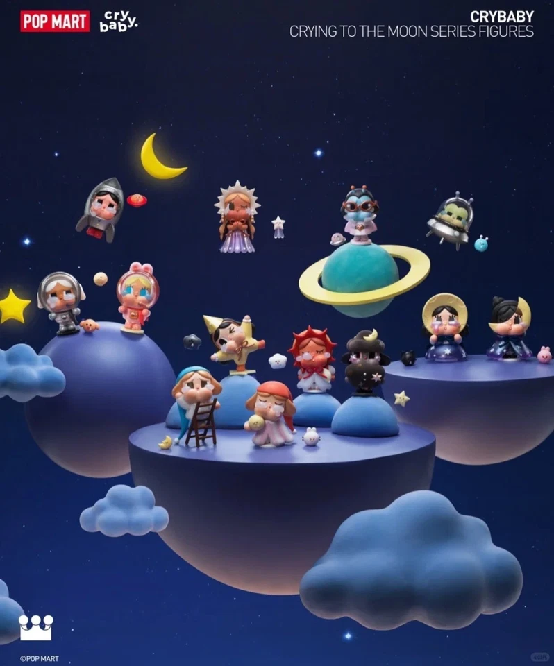 Authentic Crybaby Crying To The Moon Series Figures Confirmed Toys Gift New - Image 3 of 4