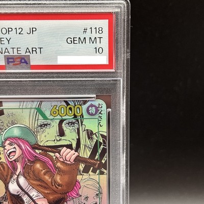 PSA 10 Bonney OP12-118 Manga Alt Art Comic Parallel ONE PIECE Card