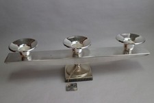 versilberter BSF Kerzenst&auml;nder / Leuchter 3 -flammig, Breite ca 32 cm, vintage
