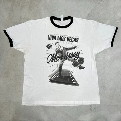 Tultex Morrissey Ringer Tee Mens XL White Viva Moz Vegas Caesars Palace Shirt