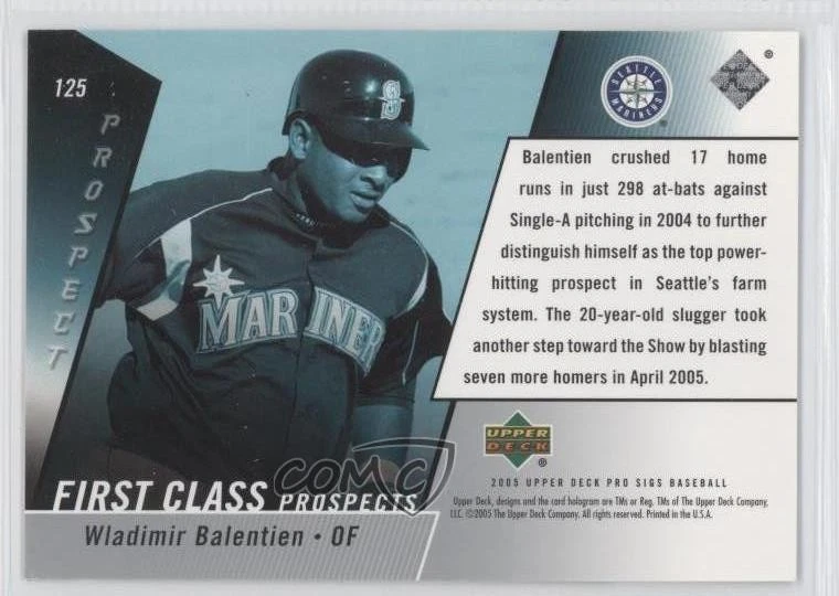 2005 Upper Deck Pro Sigs First Class Prospects Wladimir Balentien #125 Rookie RC - Image 2 of 2