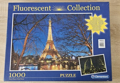 Clementoni 97241 -  Puzzle - Paris (fluoreszierend, 1000 Teile) Eiffelturm 