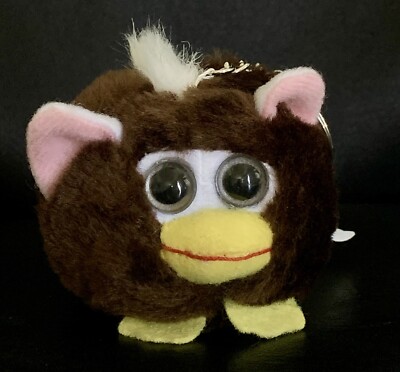 RARE Furby Fake Hoody Pets 1998 Vibrating Keychain Keyring Soft