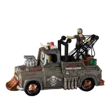 Lemax 2022 Last Ditch Tow Truck Spooky Town #23581 Undead Zombie Mechanics Gas