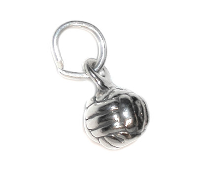STERLING SILVER Mini CHARM Sports Solid 3D VOLLEYBALL