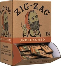 😎 FULL BOX ZIG ZAG UNBLEACHED SUPERIEURE PAPERS ✨ 1 ¼ SIZE ✨ 48 BOOKLETS