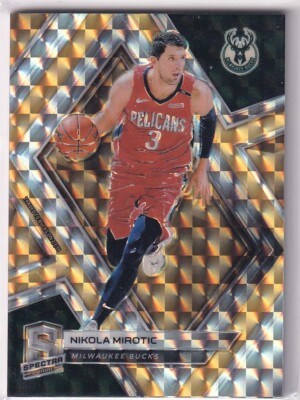 2018-19 Panini Spectra NBA Basketball No. 63 Nikola Mirotic 1/5 Gold SSP