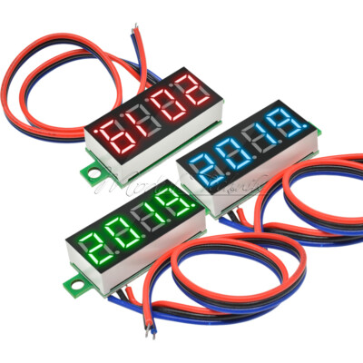 Digital Voltmeter DC 0-100V 0.36 '' 4-Digit LED Voltage Tester Panel Meter 3-Wire