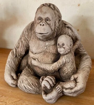 LCM Latex mould for making this Lovely Cuddling Orangutan figure