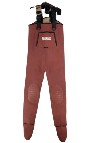 Hodgman Lakestream Comfort Plus Fishing Chest Waders Bib Neoprene Mens M Brown