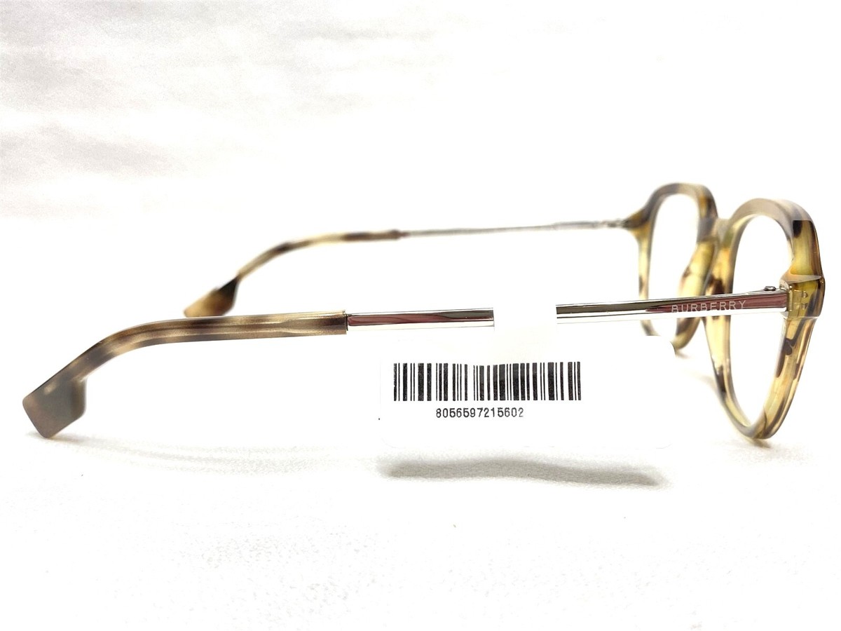Burberry Eyeglasses B2327 3837 Mens Striped Brown Square Modern