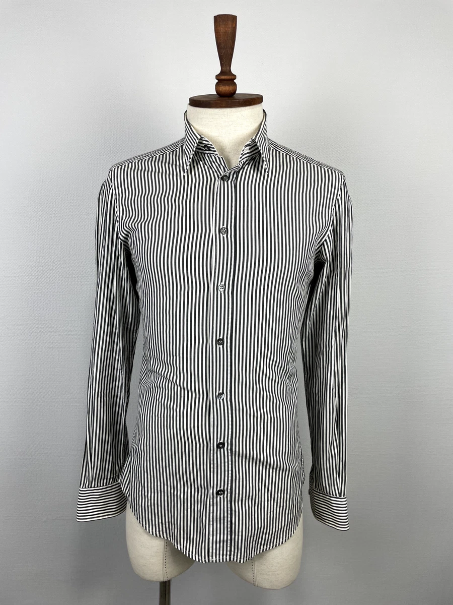 Chemise Dolce & Gabbana Vintage Années 90 - Slim Fit - Taille S - Noir - Made In Italy