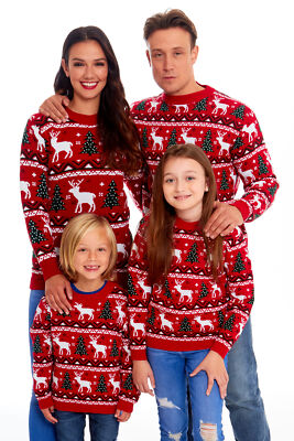 Family Christmas Jumper Mens Womens Kids Unisex Ladies Xmas Knit