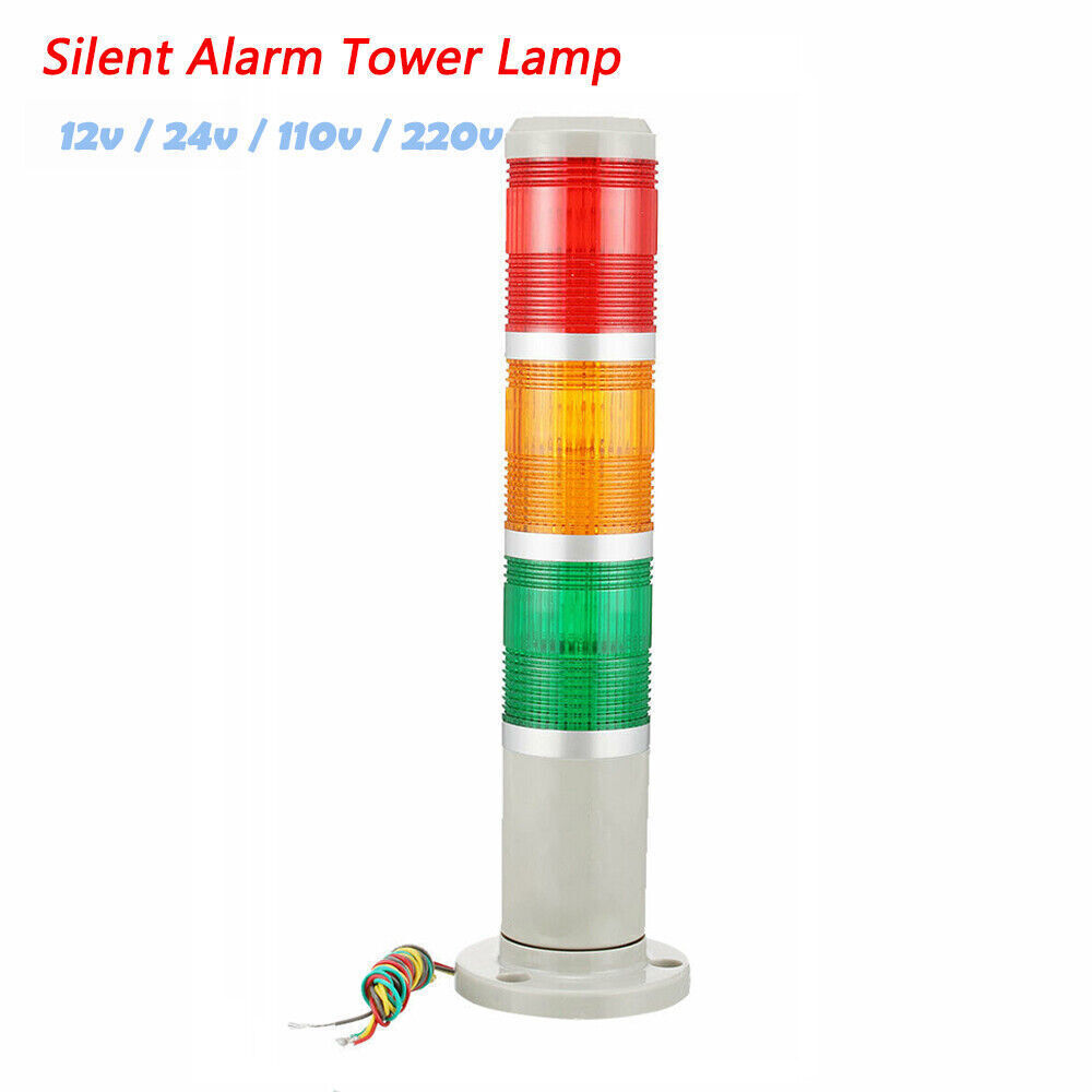 Silent Flashing LED Lights Safety Warning 12V Security Alarm Strobe Signal Lamps