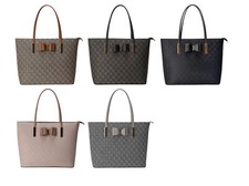 Damen große Beuteltasche Handtasche Kunstleder Frauen Top Henkel einfache Schultertasche