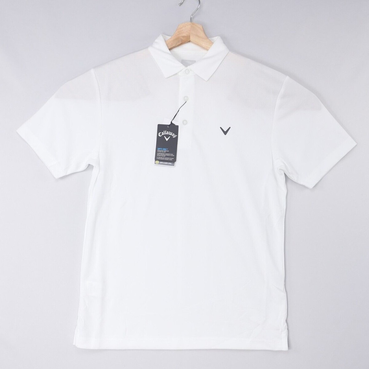 Callaway + CLUBHAUS S/S Polo ホワイト　白 M Callaway Mens Golf Shirts Polo Performance Bright White Opti Dri