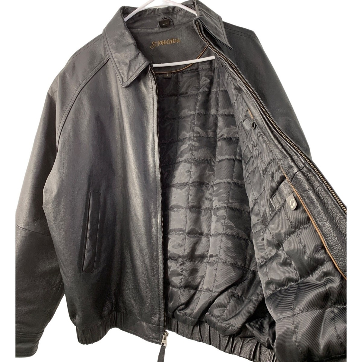 ジャケット・アウター SanFranciscoClothingMaker Leather Jacket Black San Francisco 49ers Varsity Leather Jacket - Jackets