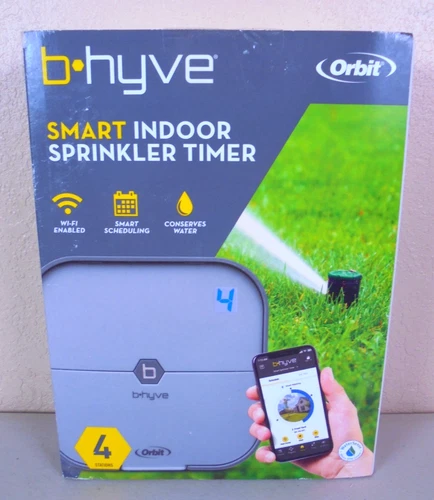 Orbit B-Hyve 4 Zone Station 58915 Smart Wifi Indoor Sprinkler Timer Controller