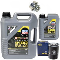 MotoröL Set 5W-40 6 Liter + ÖLfilter SM 104 + Schraube FüR Mitsubishi ASX Lancer