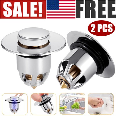 Basin Drain Filter Copper Pop-Up Bounce Core Hair Catcher Bath Stopper Kitchen