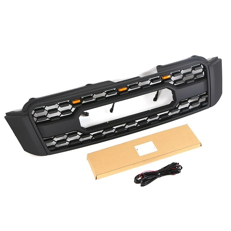 Rejilla negra mate para Toyota Highlander Kluger XU20 2004-2007 con luz Foto 3 de 4