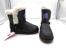 Juicy By Juicy Couture Big Girls Size 3 Black Glitter Manteca Boots