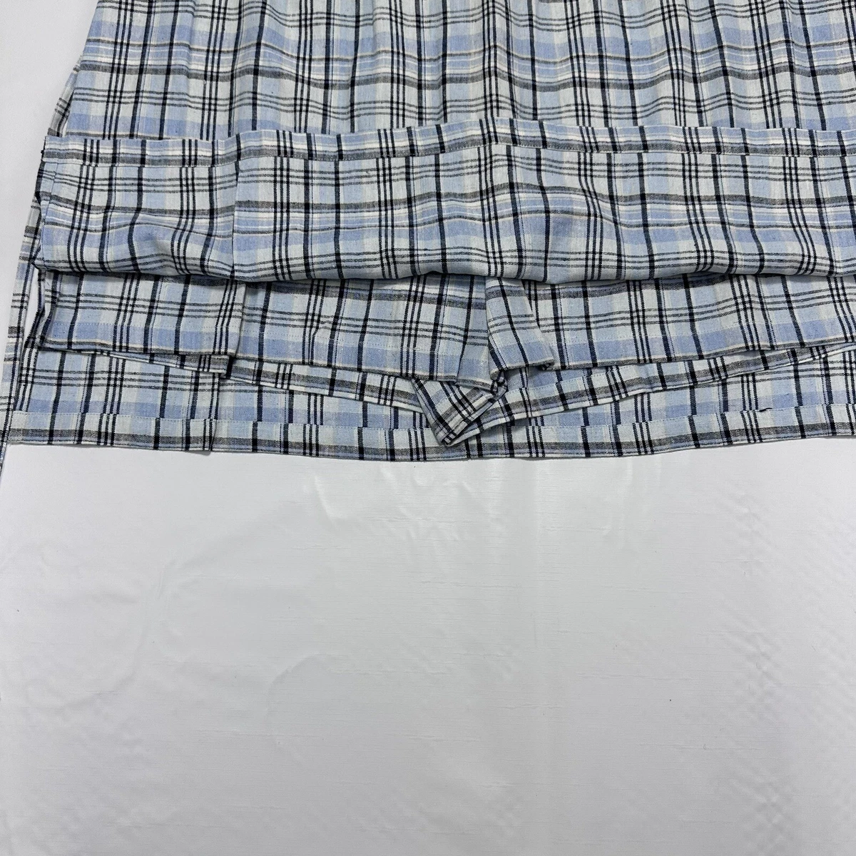 Fashion Bug Skirt SKORT Plus Size 22 24 Blue Plaid Linen Rayon