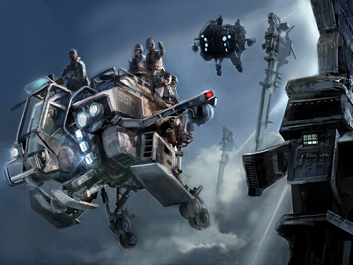 V3567 ISA Intruder Dropship Killzone Video Game Painting Decor