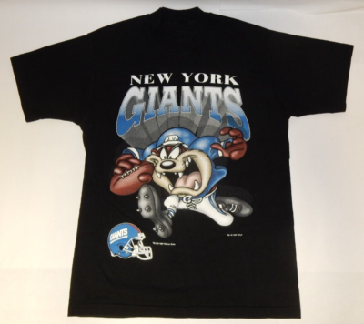 T-shirt Vintage Looney Tunes Taz - Manches Longues, Brodé, Taille Large, Années 90