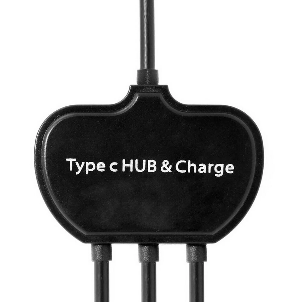 USB-C OTG Cable Dual Ports USB Hub With Type-C Power Charging Port