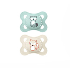 MAM Original Orthodontic Pacifier 2-Pack Size 0-6 Months Fox