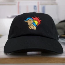Cyndaquil Embroidered Hat, Anime Dad Hat Cap