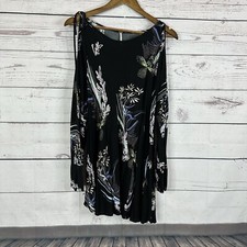 Free People Tunic Dress Womens Medium Clear Skies Floral Cold Shoulder