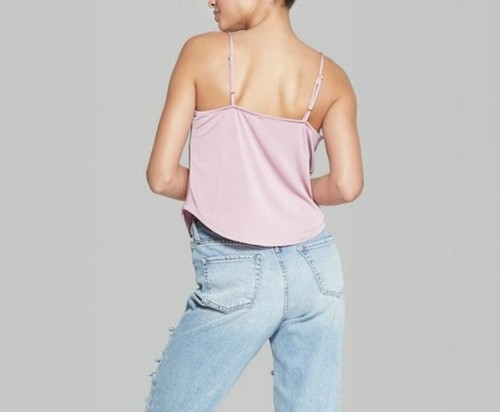 Women's Cowl Neck Slinky Stretch Cami Top - Wild Fable - Old Rose Size M - Picture 2 of 2