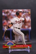 David Justice #LL-5 1993 Donruss Long Ball Leaders Atlanta Braves