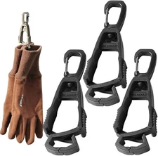 Glove Clips, Glove Holder Glove Clips for Work Gloves for Duty Belt 4 Pack Black