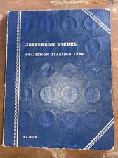 Whitman Jefferson Nickel collector album folder starting 1938  NO coins •#250326