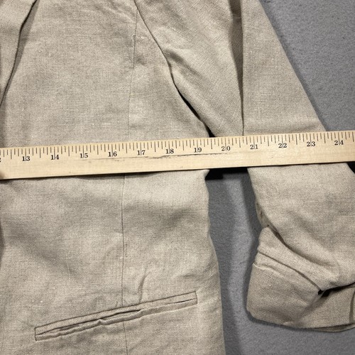 Michael Kors Women's Blazer Size 10 Linen Beige 3/4 Sleeve Business Career - Picture 6 of 13