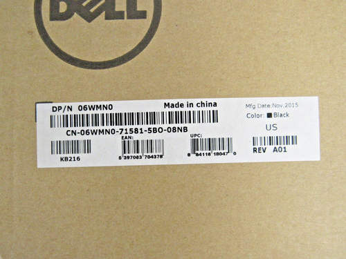 Dell 6WMN0 KB216 104 Key Black QWERTY USB Keyboard 15-4 - Picture 3 of 3