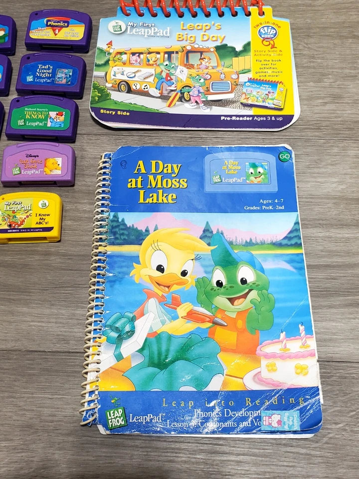 Leapster Leap Pad Game Cartridges Lot of 10 with 3 books - All Tested And Work - Image 3 of 4