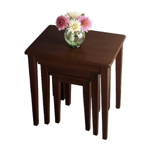 Pemberly Row 5-Piece Oversized Transitional Solid Wood Snack Table