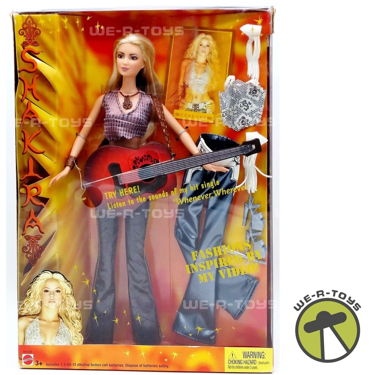 Shakira Doll With Musical Guitar 2003 Mattel #B4535 NRFB | eBay Shakira Doll With Musical Guitar 2003 Mattel #B4535 NRFB | eBay