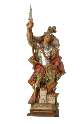 Original Hans Biederer Holzschnitzerei Oberammergau Figur Heiliger Florian