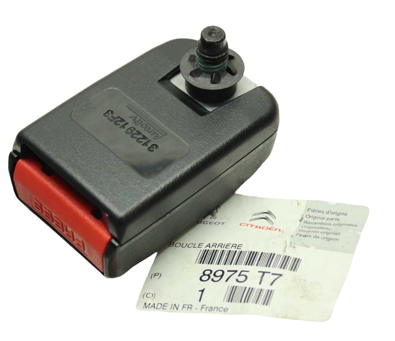 Boucle ceinture sécurité AR Peugeot 308 Sw T7 origine 8975T7