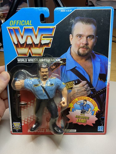 WWF Hasbro Big Boss Man Wrestling Figure MOC Serie...