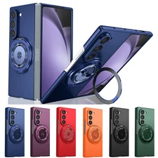 For Samsung Galaxy Z Fold 7/6/5/4/3 Magnetic 360° Ring Stand Case Mag Safe Cover