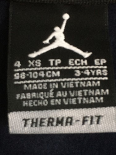 NWT NIKE AIR JORDAN THERMA-FIT Hyper Royal Boys Zip Up Hoodie Jacket; Sz 4 or 7 - Picture 7 of 8