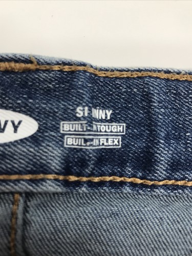 Old Navy boys Jeans Size 8 denim skinny Medium Wash Adjustable Waist - Picture 9 of 11