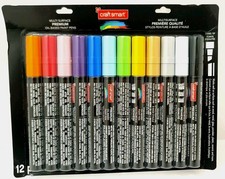 Premium Chisel Tip Oil-Based Paint Pens Craft Smart 12ct 621366 Metal Glass Wood