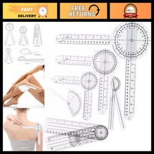 Goniometer Set 6Pcs - 360&deg; Angle Measurement Tool for Physical Therapy & Rehab